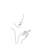 Person Smoking Line Art | Crea il tuo poster