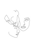 Three Faces Line Art | Crea il tuo poster