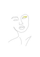 Abstract Face With Yellow Eyeshadow | Crea il tuo poster
