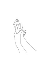 Two Hands Line Art | Crea il tuo poster