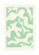Green And Beige Abstract Art | Crea il tuo poster