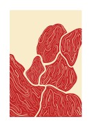 Red And Beige Shapes | Crea il tuo poster