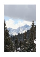 View Of Snowy Mountain And Forest | Crea il tuo poster