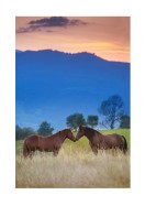Horses In Mountain Landscape | Crea il tuo poster