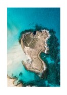 Island In Blue Ocean In Cyprus | Crea il tuo poster