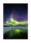 Northern Lights Over Mountains | Crea il tuo poster