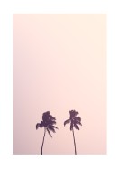 Palm Tree Silhouettes Against Pink Sky | Crea il tuo poster